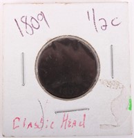 1809 CLASSIC HEAD HALF CENT COIN
