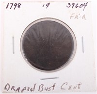 1798 DRAPED BUST CENT COIN