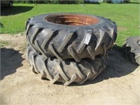 (2) BF Goodrich 16.9/34 Tires On Double Bevel Rims