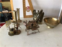 Collection of brass and metal work