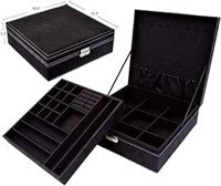 Two-Layer lint Jewelry Box Organizer