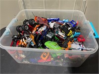 Tote of hot wheels