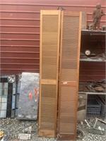 2 Pieces for an accordion door, wood, each piece i