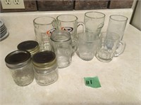 A&W mugs, glasses & jars