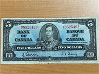 1937 Cdn $5 Bill