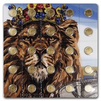 2023 Niue 1/2 Gram Gold Czech Lion Bu 25pc Set