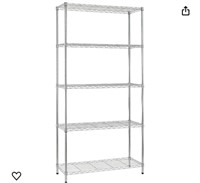 SILVER C&A HOME 5 TEIR SHELVING UNIT 
61X34.5X17