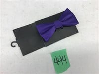 purple silk bow tie