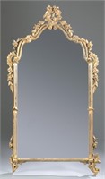 French baroque style parcel gilt mirror.