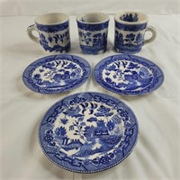 Made in Japan Blue Willow cup and saucer set