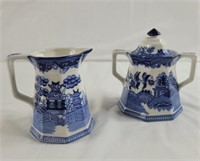 E&C Challinor Fenton Ironstone Blue Willow