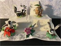 Lenox Bird, Owl, Skunk Figurines