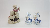 porcelain Staffordshire Sheep, figurine girls