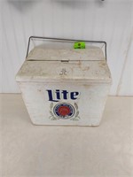 Miller "Lite" Styrofoam Cooler with Metal handle