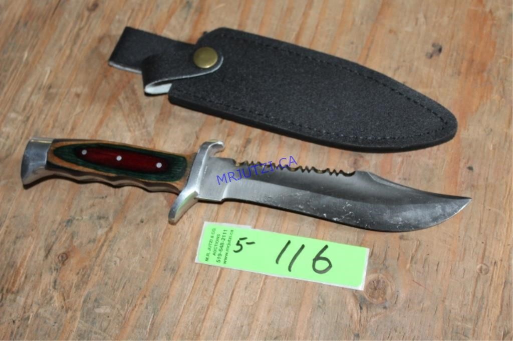 Camping Knife c/w Black Sheath