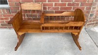 Unique Childs solid oak rocking chair and cradle