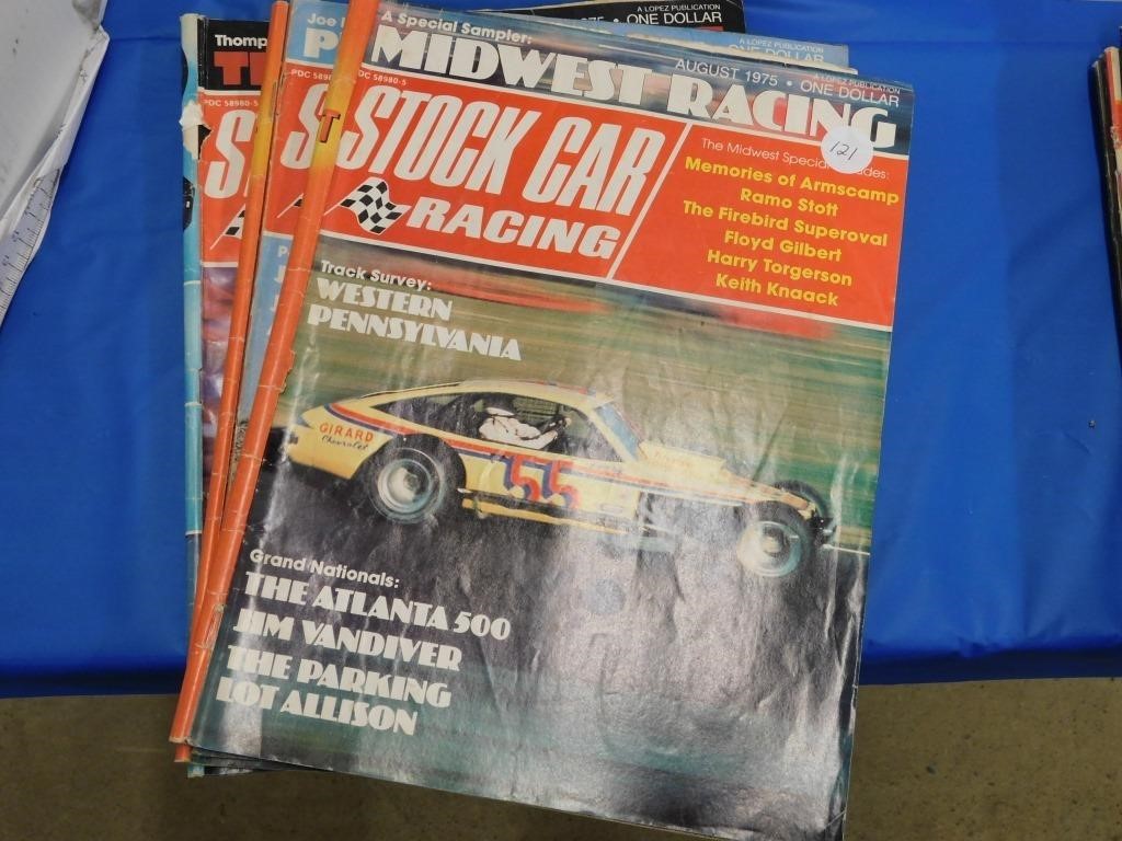 LOT STOCK CAR MAGAZINES 1975