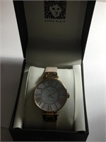 BEAUTIFUL ANNE KLEIN MOTHER OF PEARL FACE WATCH, w