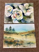 Signed Watercolors for Framing, 30"x22 1/2”