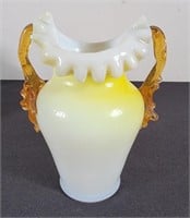 Fenton Art Glass Ruffled Vase