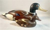 2 hand painted duck decoys (unsigned)