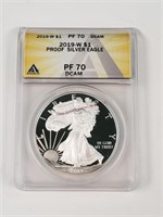 2019-W Proof Silver Eagle - Graded PF70