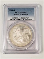 2011-S Medal of Honor Silver Dollar