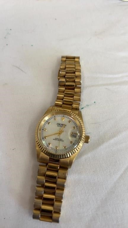 Mens Croton Automatic Watch with Genuine Diamonds