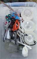 SCISSORS- FLASHLIGHTS AND MORE- CONTENTS OF TOTE