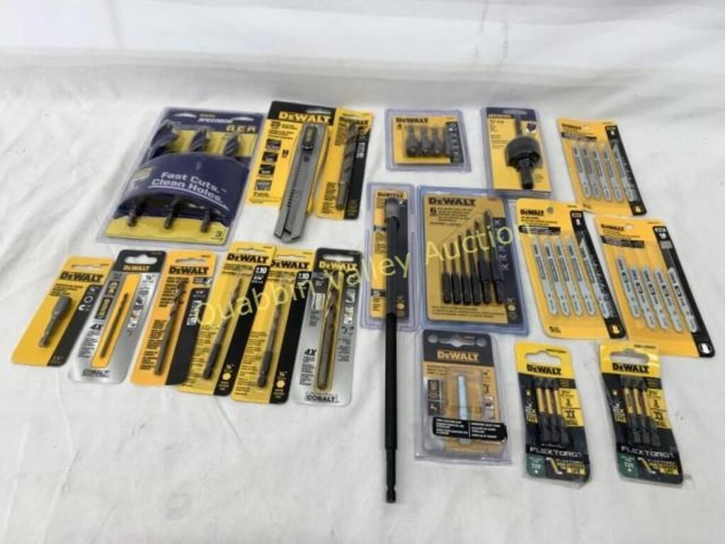 LOT OF ASSORTED DEWALT ACCESSORIES