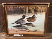 DUCK OIL PAINTING BY SHURTTEFF, 1981