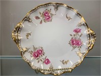 Royal Crown Derby Pinxton Roses Fluted Handle Dish