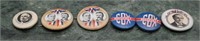 Roosevelt Replica Presidential Election Pins + (6)