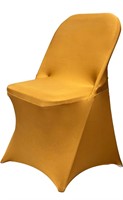 Hainavers Gold Folding Chair Covers 10pc