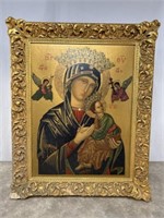 Our Lady of Perpetual Help framed print on board,
