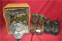 BOX OF HUNTING & OUTDOOR GEAR