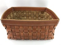 Arte & Cuoio Leather Basket (Italy)