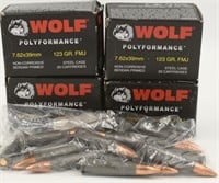 100 Rounds Of Wolf 7.62x39mm Ammunition