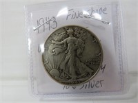 1943 Silver Walking Liberty Half Dollar - Fine