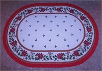 Oval Christmas cotton tablecloth