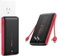 $53 VEEKTOMX Power Bank with Built in Cables