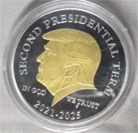 Trump 2021-2025 Coin in Good Condition.