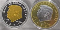 (2) Trump Coins in Good Condition.