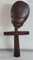 African carved wood figurine 24" x 11"