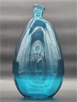 Large Scale Blue Glass Bottle Vase