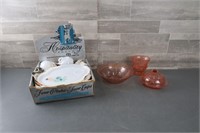 VINTAGE ATOMIC FLOWER SNACK SET