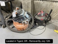 LOT, RIDGID &  SHOP-VAC WET/DRY SHOP VACUUMS, 120V