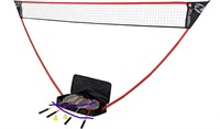 Portable Badminton Set with Freestanding Base