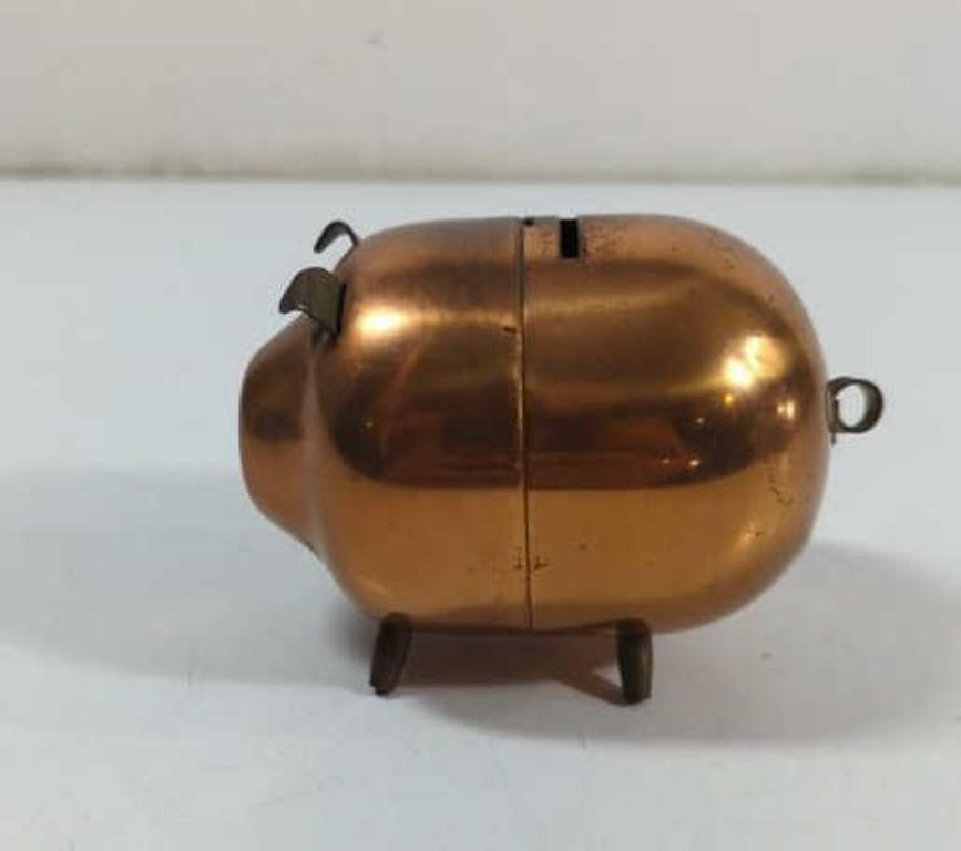 Vintage Coppercraft Guild Pig Piggy Bank