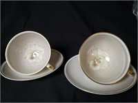 SUSIE COOPER BONE CHINA CUPS & SAUCERS